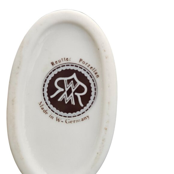 Vintage Reutter Porzellan West Germany Fall Scene Vase - Picture 14 of 14